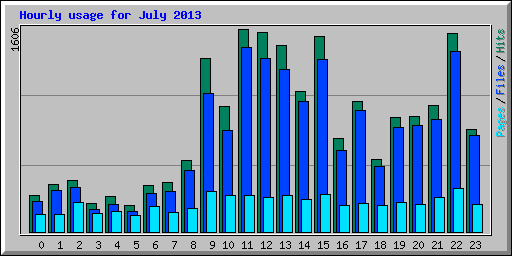 Hourly usage for July 2013