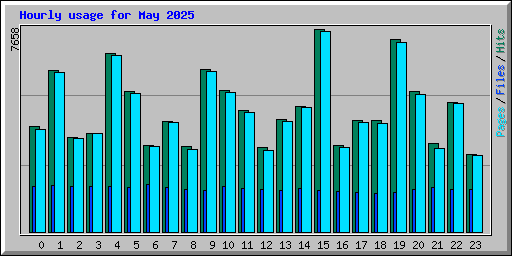 Hourly usage for May 2025