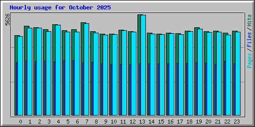 Hourly usage for October 2025